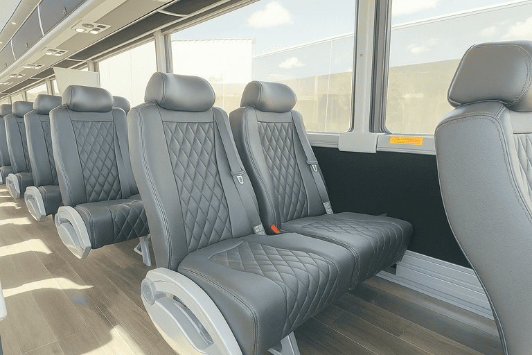 interior of Saginaw Charter Bus charter bus